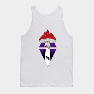 psychedelic toadstool mushroom collector abduction Tank Top